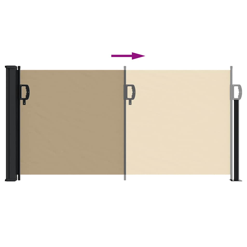 Tenda da Sole Laterale Retrattile Beige 100x500 cm | homemem39
