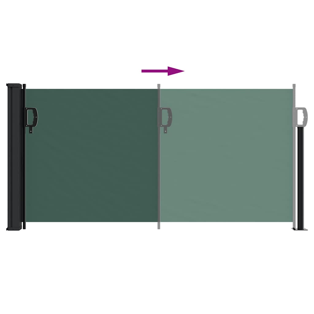 Tenda da Sole Laterale Retrattile Verde Scuro 100x500 cm | homemem39