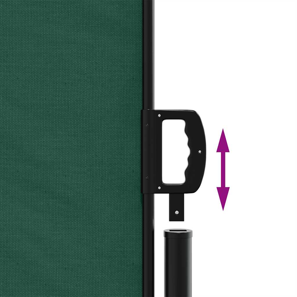 Tenda da Sole Laterale Retrattile Verde Scuro 100x500 cm | homemem39
