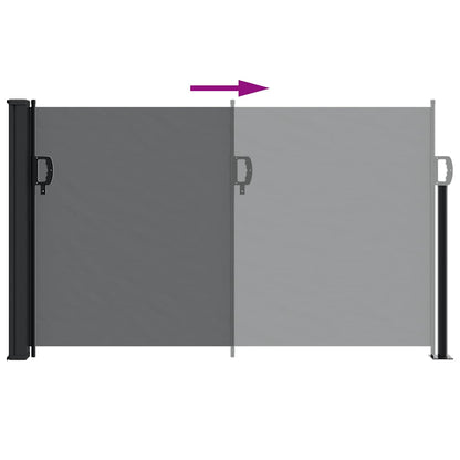 Tenda da Sole Laterale Retrattile Nera 120x500 cm | homemem39