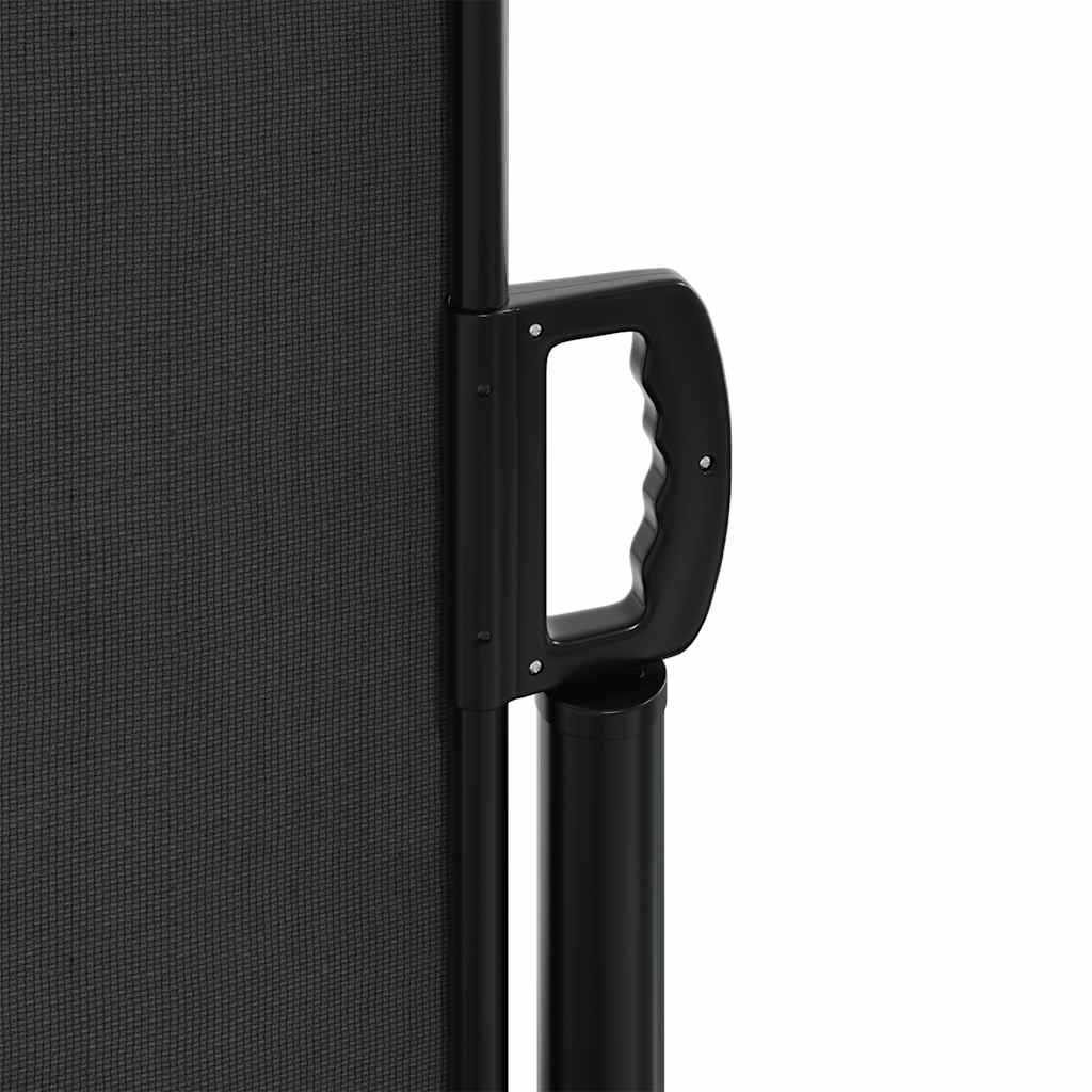 Tenda da Sole Laterale Retrattile Nera 120x500 cm | homemem39