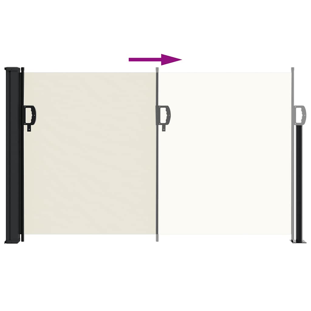 Tenda da Sole Laterale Retrattile Crema 120x500 cm | homemem39