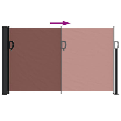Tenda da Sole Laterale Retrattile Marrone 120x500 cm | homemem39