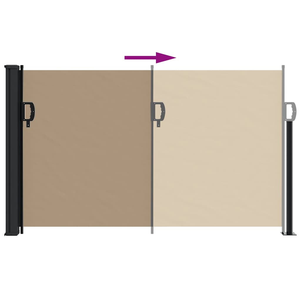 Tenda da Sole Laterale Retrattile Tortora 120x500 cm | homemem39