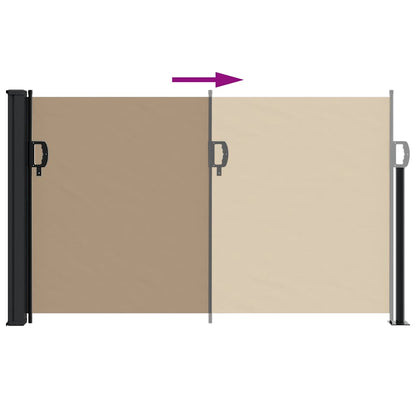 Tenda da Sole Laterale Retrattile Tortora 120x500 cm