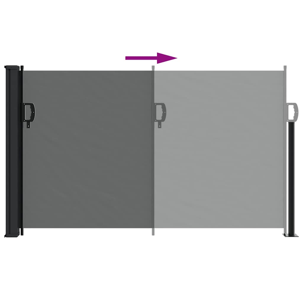 Tenda da sole laterale retrattile antracite 120x500 cm | homemem39