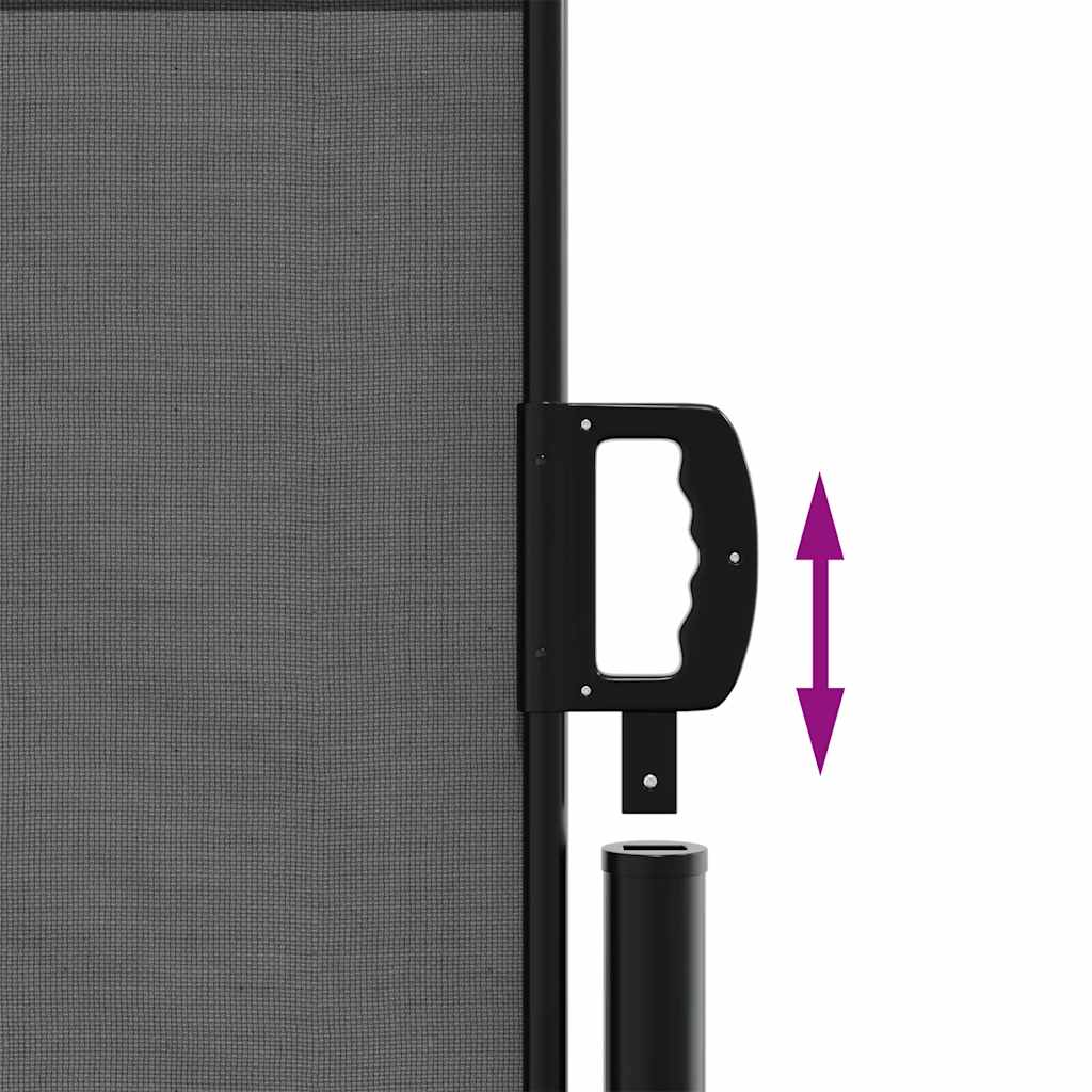 Tenda da sole laterale retrattile antracite 120x500 cm | homemem39