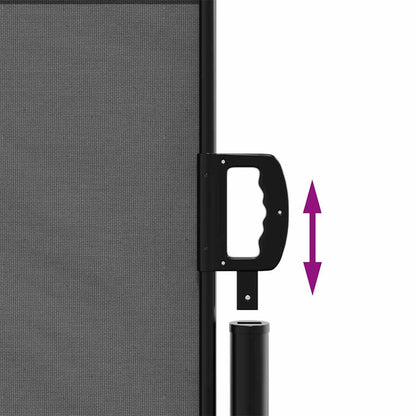 Tenda da sole laterale retrattile antracite 120x500 cm | homemem39
