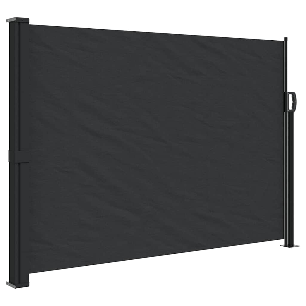Tenda da Sole Laterale Retrattile Nera 140x500 cm | homemem39