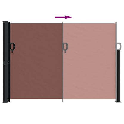 Tenda da Sole Laterale Retrattile Marrone 140x500 cm | homemem39