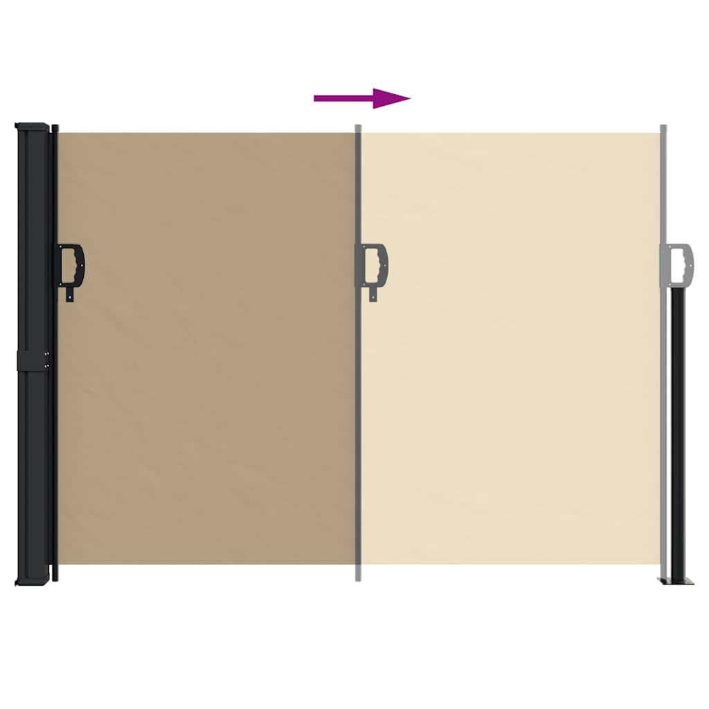 Tenda da Sole Laterale Retrattile Beige 140x500 cm | homemem39