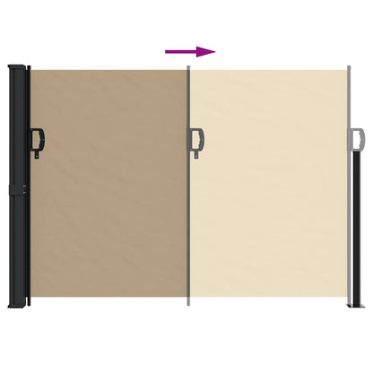 Tenda da Sole Laterale Retrattile Beige 140x500 cm | homemem39