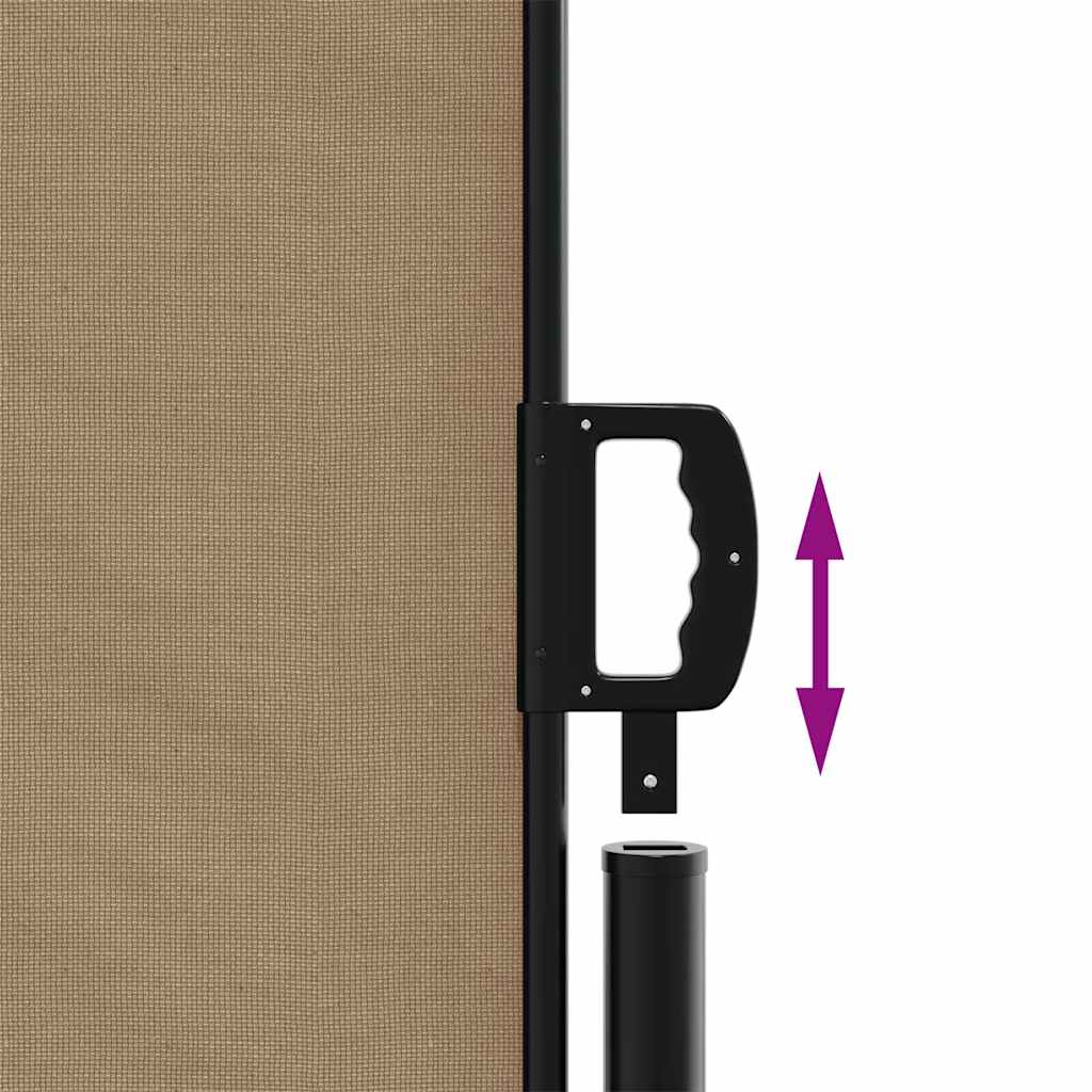 Tenda da Sole Laterale Retrattile Tortora 140x500 cm | homemem39