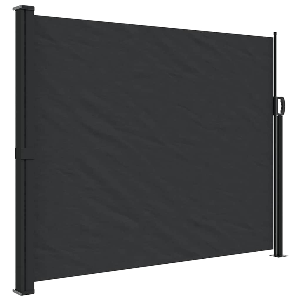 Tenda da Sole Laterale Retrattile Nera 160x500 cm | homemem39