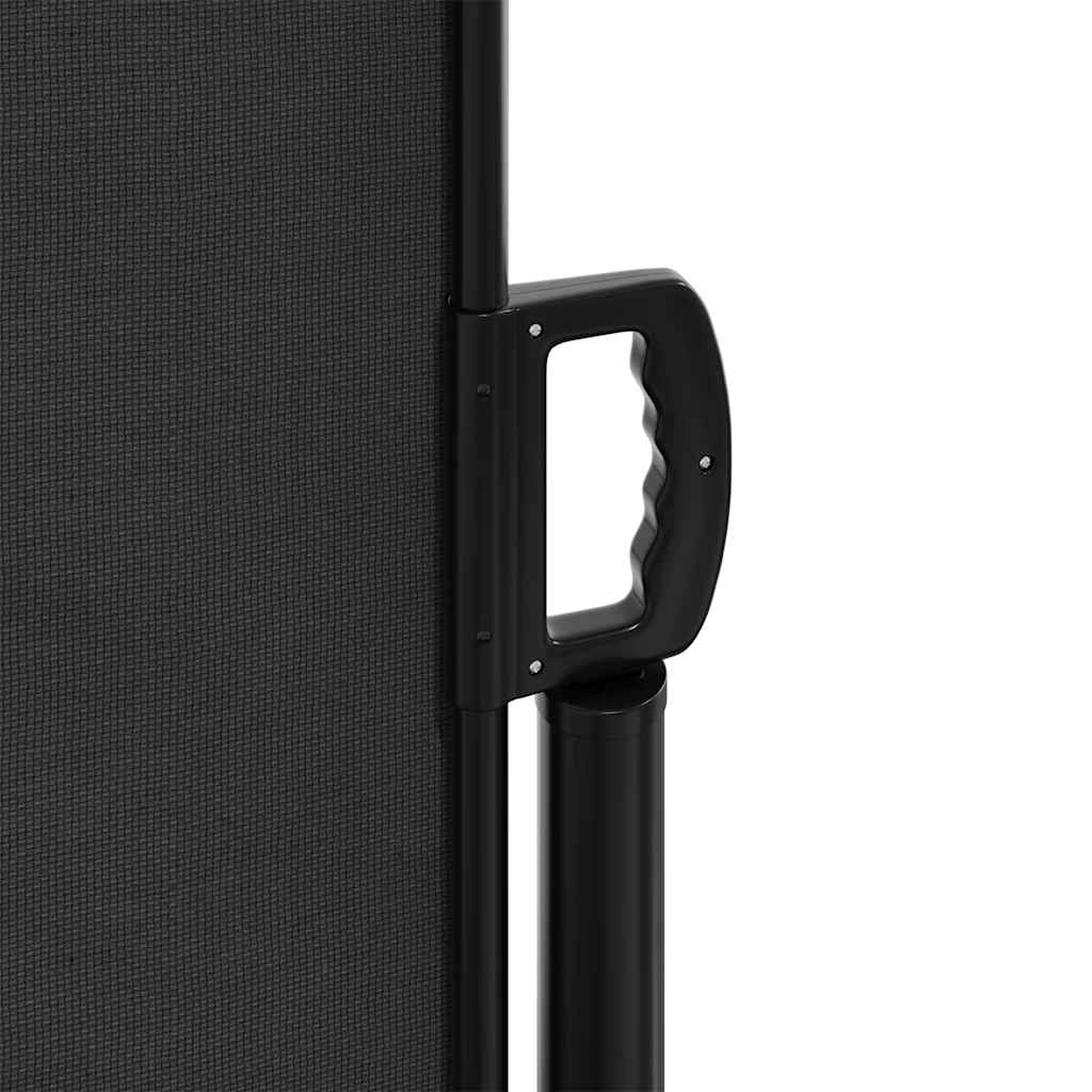 Tenda da Sole Laterale Retrattile Nera 160x500 cm | homemem39