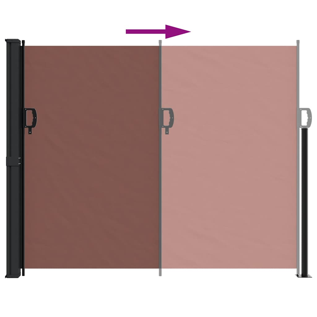 Tenda da Sole Laterale Retrattile Marrone 160x500 cm | homemem39