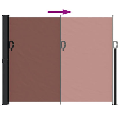 Tenda da Sole Laterale Retrattile Marrone 160x500 cm | homemem39