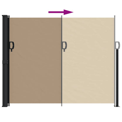 Tenda da Sole Laterale Retrattile Tortora 160x500 cm | homemem39