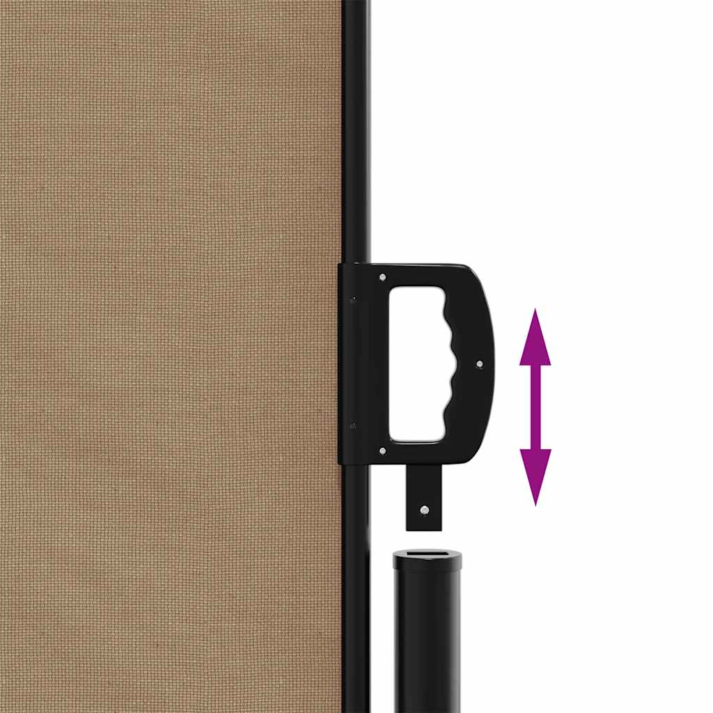 Tenda da Sole Laterale Retrattile Tortora 160x500 cm | homemem39