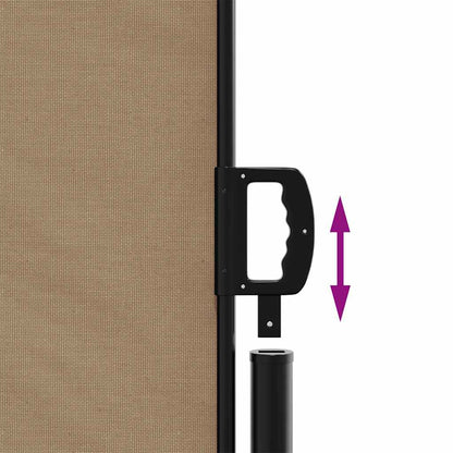 Tenda da Sole Laterale Retrattile Tortora 160x500 cm | homemem39