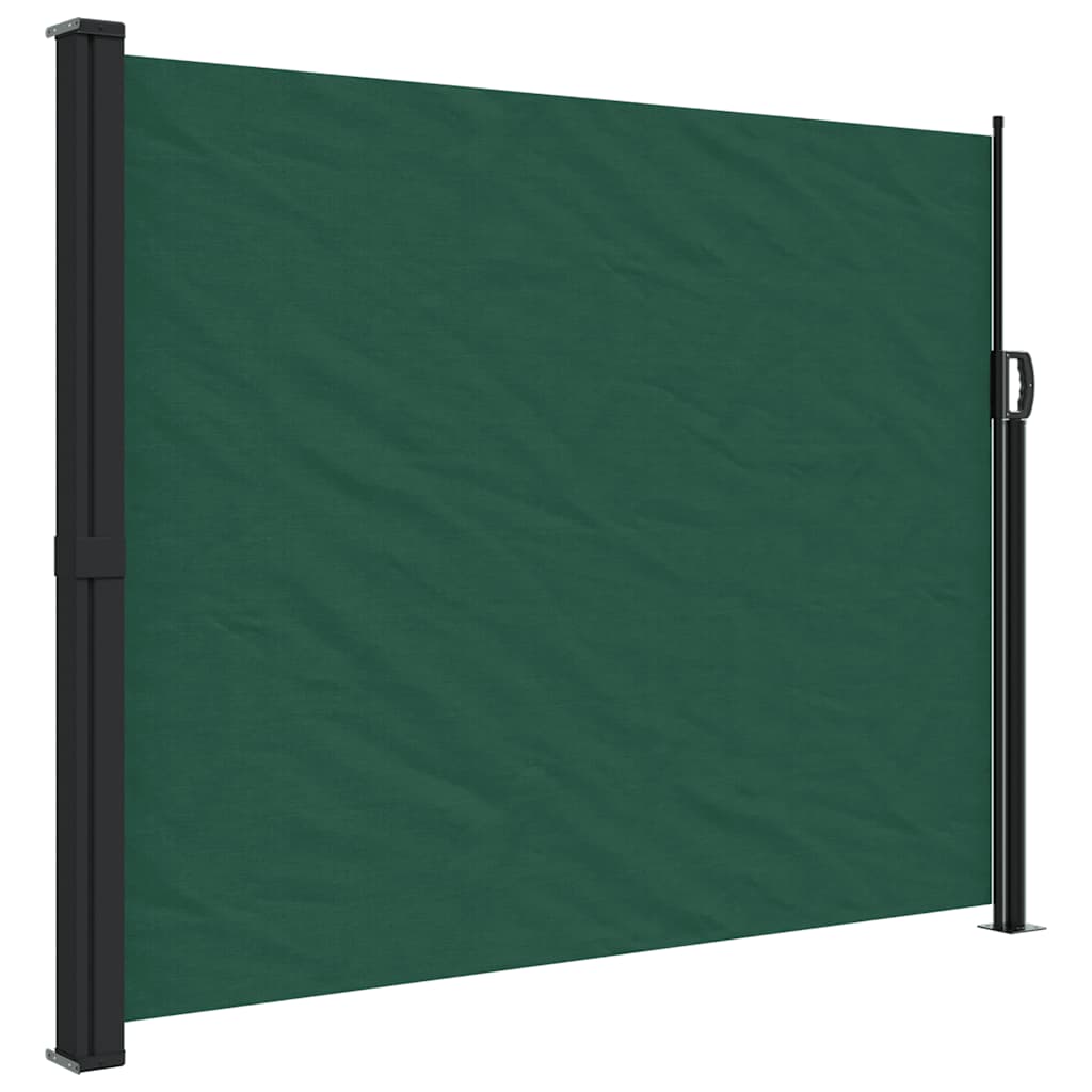 Tenda da Sole Laterale Retrattile Verde Scuro 160x500 cm | homemem39
