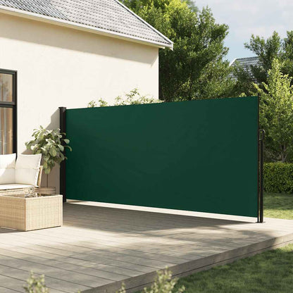 Tenda da Sole Laterale Retrattile Verde Scuro 160x500 cm | homemem39