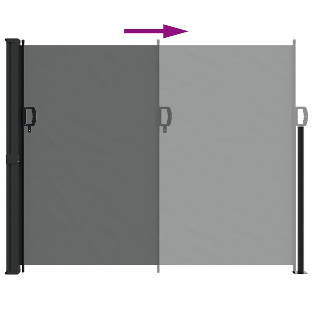 Tenda da Sole Laterale Retrattile Antracite 160x500 cm | homemem39
