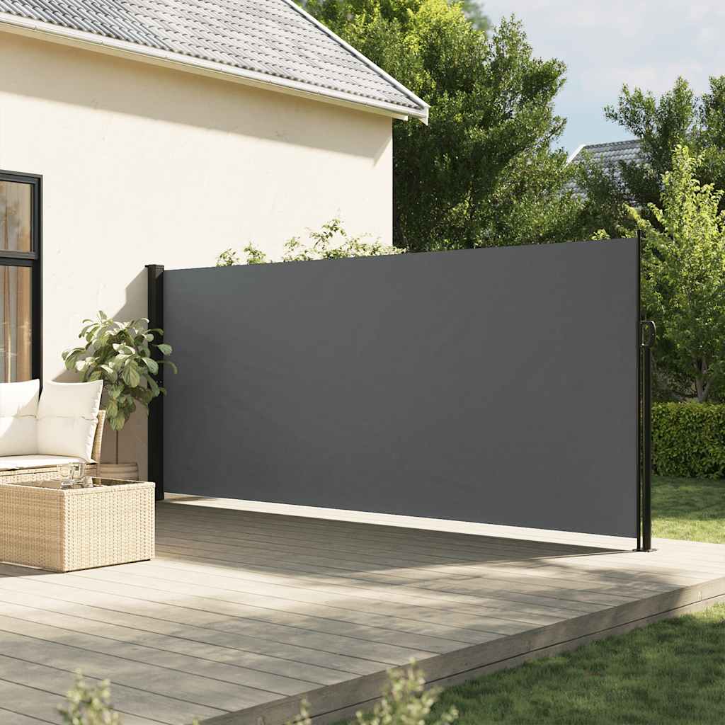 Tenda da Sole Laterale Retrattile Antracite 160x500 cm | homemem39