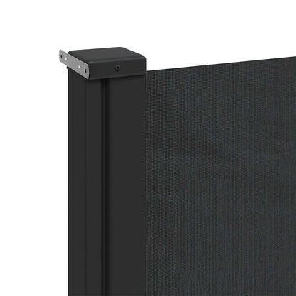 Tenda da Sole Laterale Retrattile Nera 180x500 cm | homemem39