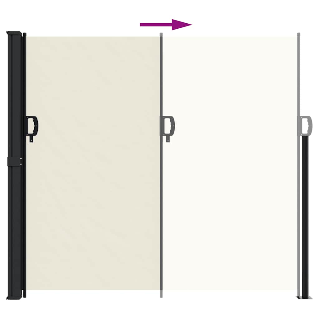 Tenda da Sole Laterale Retrattile Crema 180x500 cm | homemem39