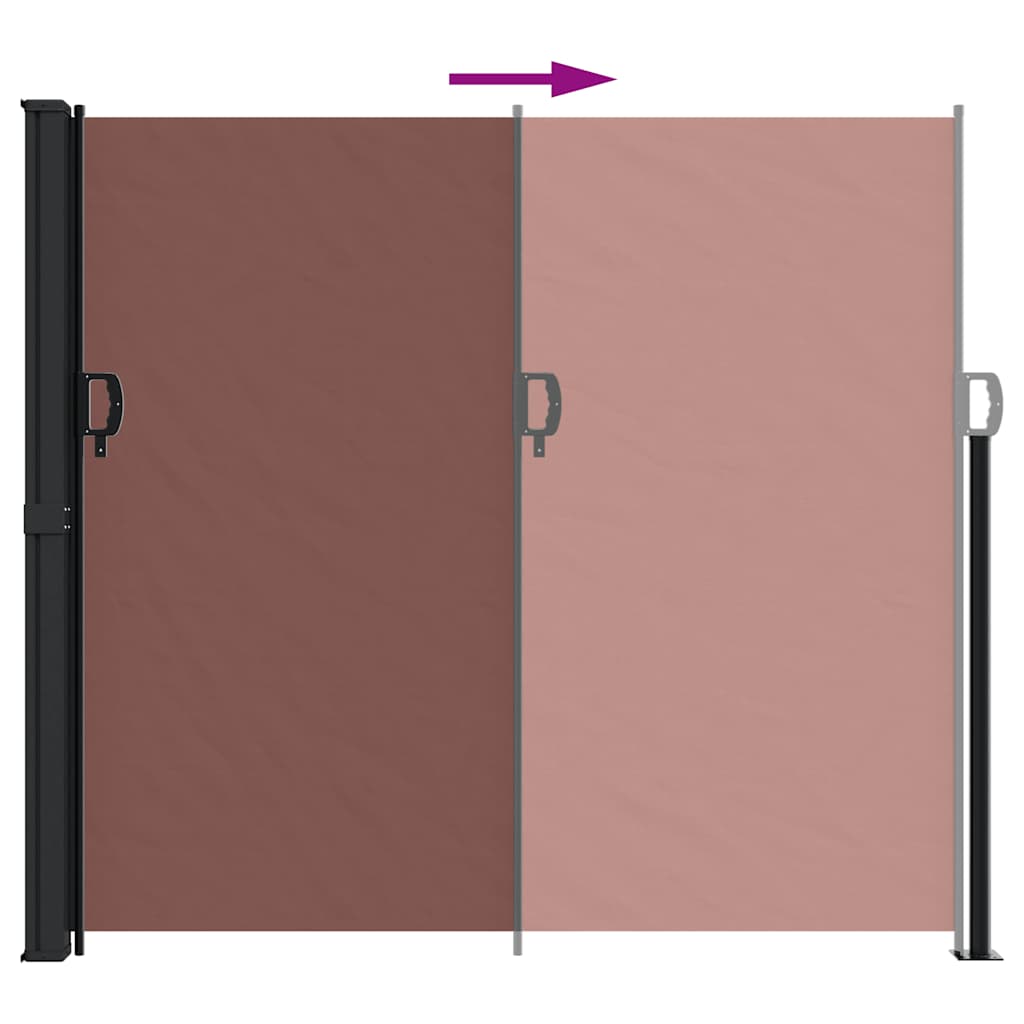 Tenda da Sole Laterale Retrattile Marrone 180x500 cm | homemem39