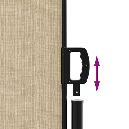 Tenda da Sole Laterale Retrattile Beige 180x500 cm | homemem39