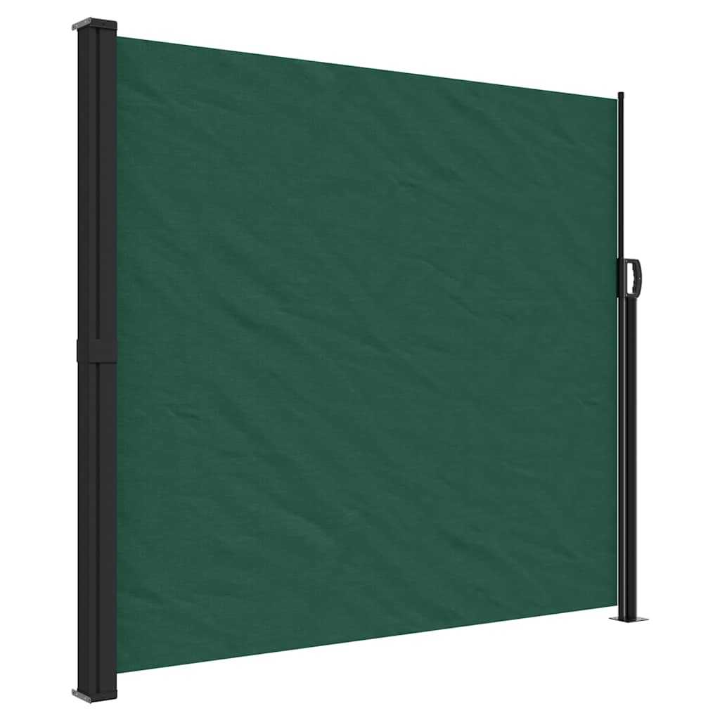 Tenda da Sole Laterale Retrattile Verde Scuro 180x500 cm | homemem39