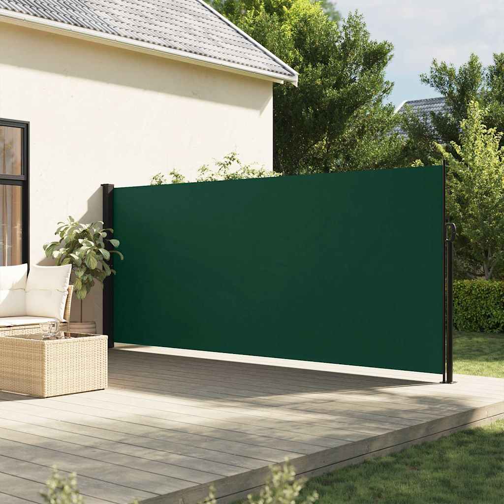 Tenda da Sole Laterale Retrattile Verde Scuro 180x500 cm | homemem39