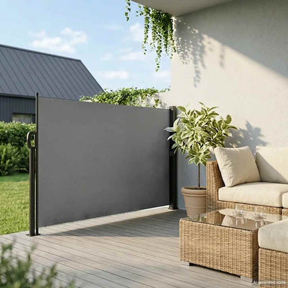 Tenda da Sole Laterale Retrattile Antracite 180x500 cm | homemem39
