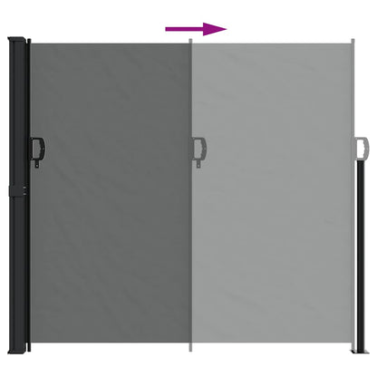 Tenda da Sole Laterale Retrattile Antracite 180x500 cm | homemem39