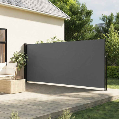 Tenda da Sole Laterale Retrattile Antracite 180x500 cm | homemem39