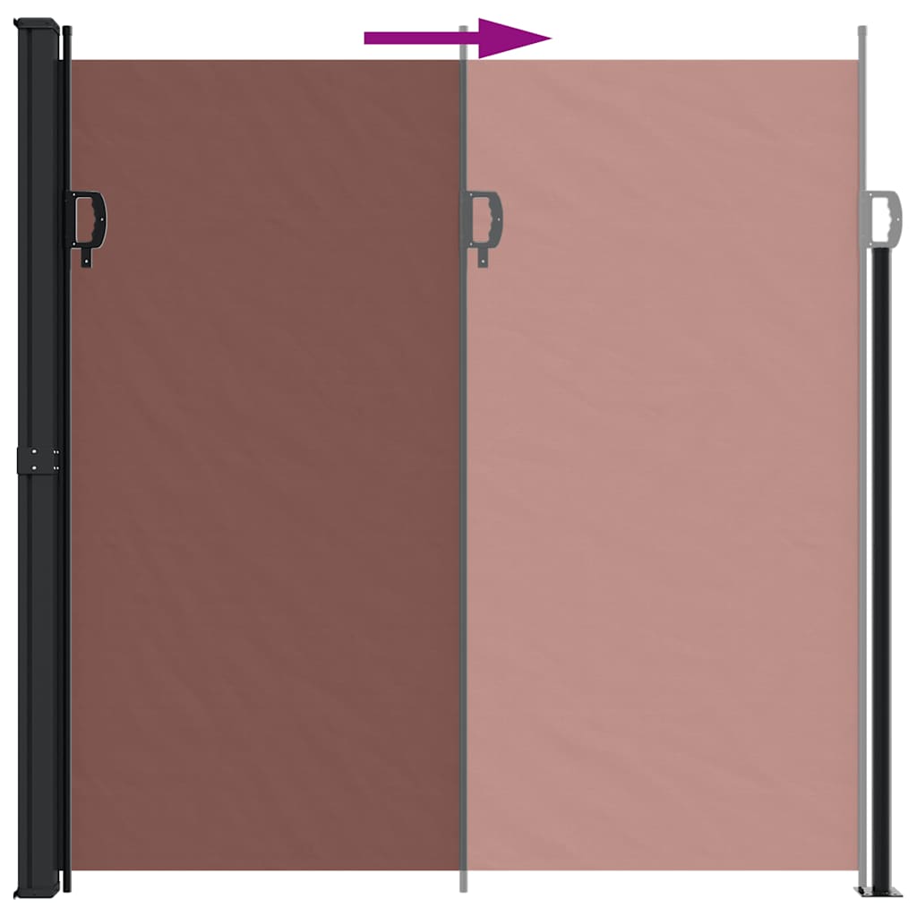 Tenda da Sole Laterale Retrattile Marrone 200x500 cm | homemem39