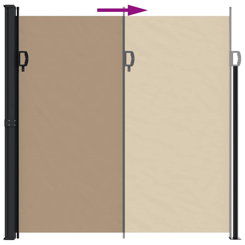 Tenda da Sole Laterale Retrattile Tortora 200x500 cm | homemem39