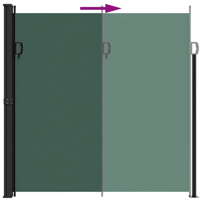 Tenda da Sole Laterale Retrattile Verde Scuro 200x500 cm | homemem39