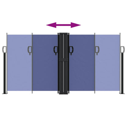 Tenda da Sole Laterale Retrattile Blu 120x600 cm