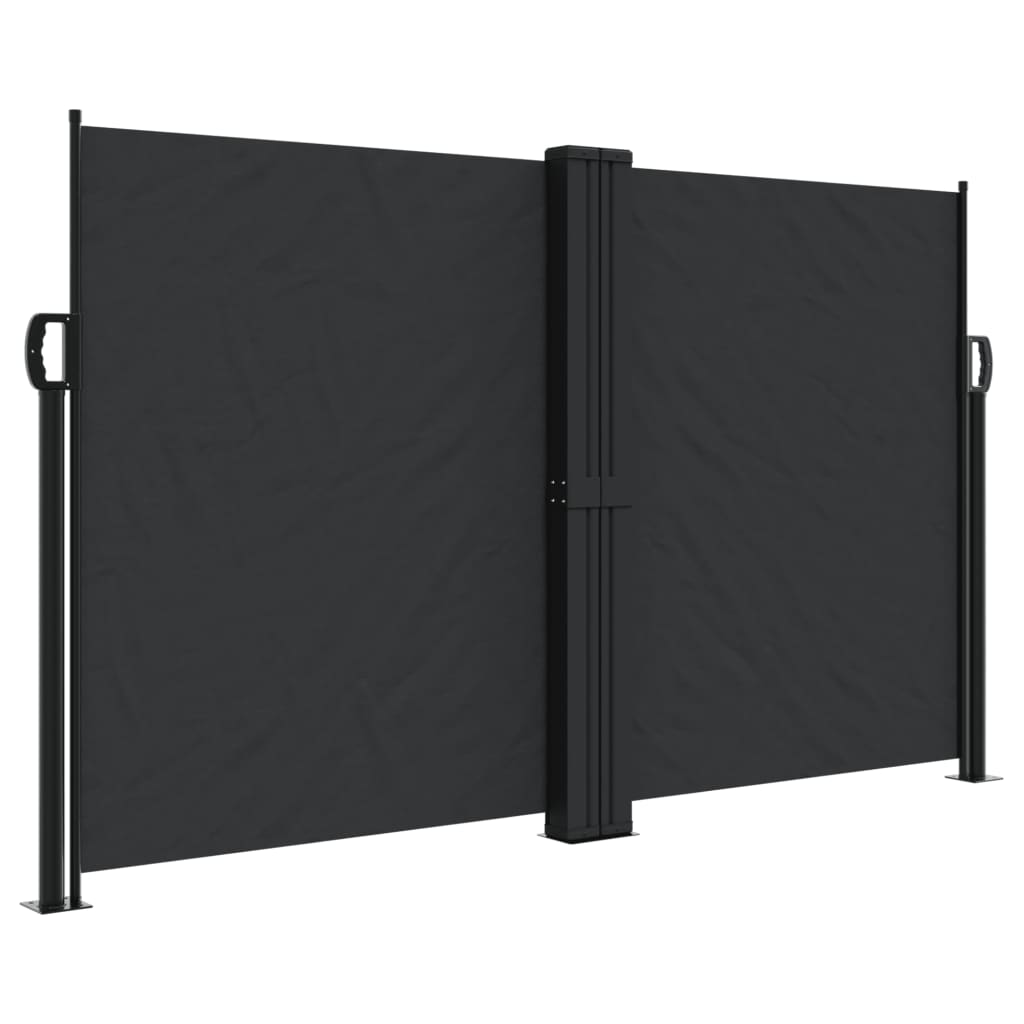 Tenda da Sole Laterale Retrattile Nera 140x600 cm | homemem39