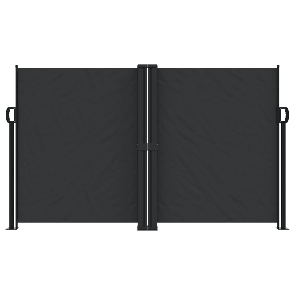 Tenda da Sole Laterale Retrattile Nera 140x600 cm | homemem39