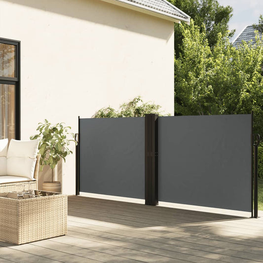 Tenda da Sole Laterale Retrattile Antracite 140x600 cm | homemem39