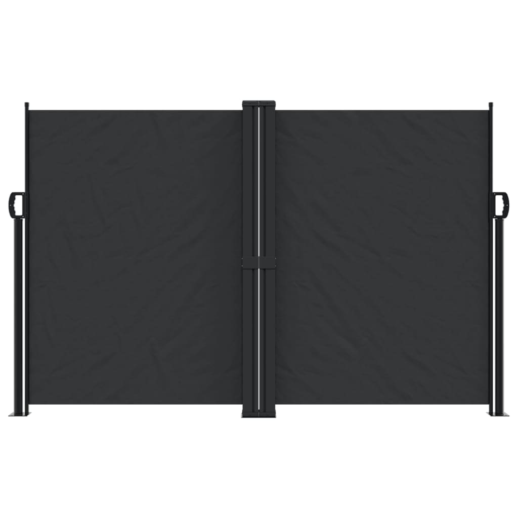 Tenda da Sole Laterale Retrattile Nera 160x600 cm | homemem39