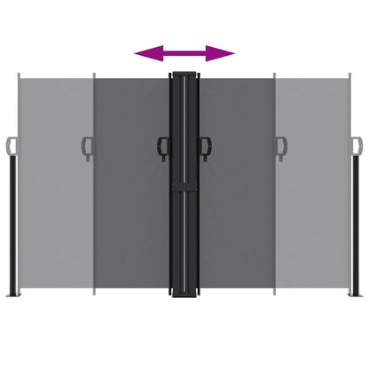 Tenda da Sole Laterale Retrattile Nera 160x600 cm | homemem39