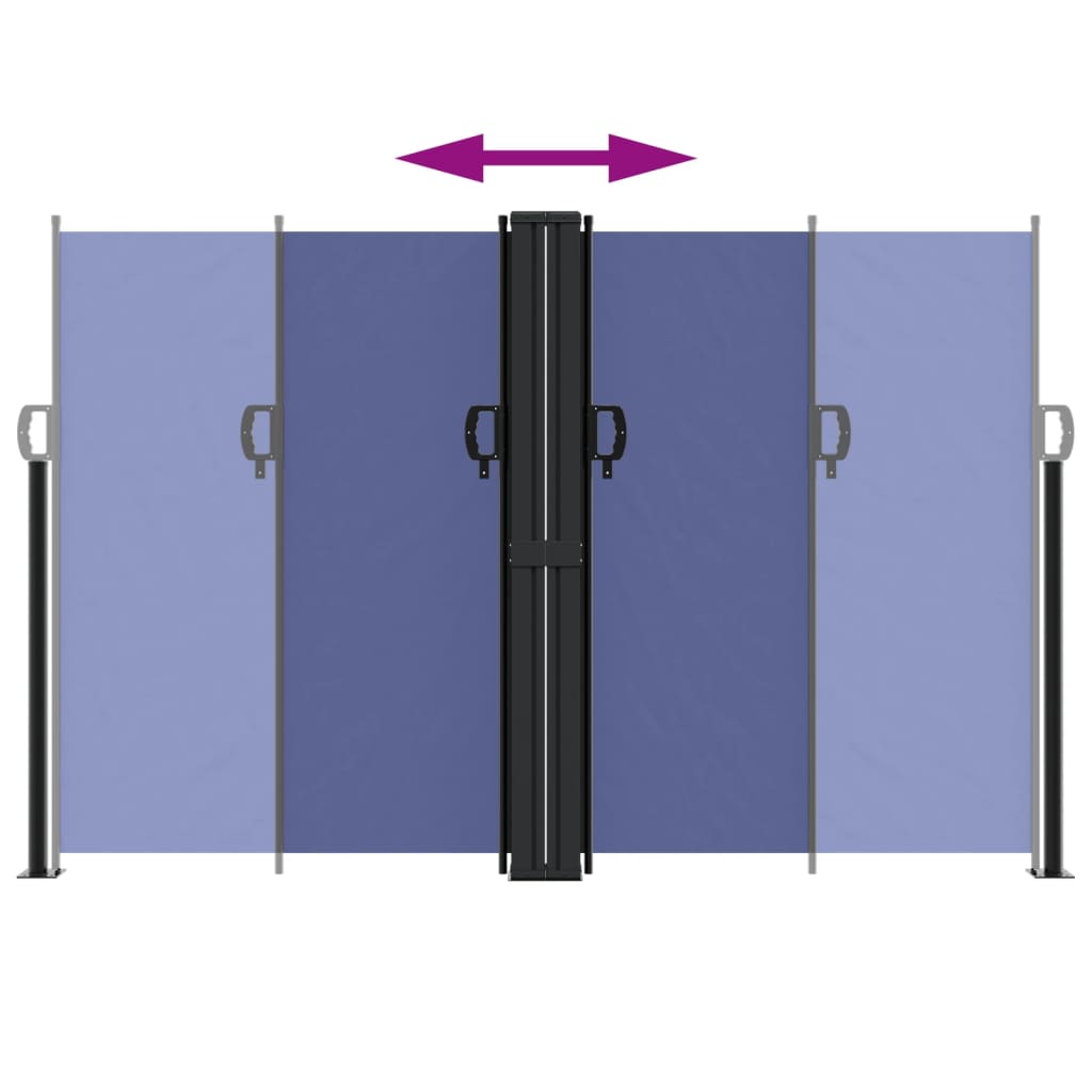 Tenda da Sole Laterale Retrattile Blu 160x600 cm | homemem39