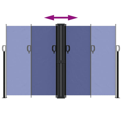 Tenda da Sole Laterale Retrattile Blu 160x600 cm | homemem39