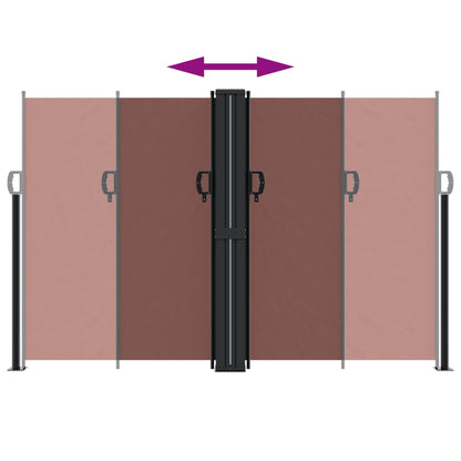 Tenda da Sole Laterale Retrattile Marrone 160x600 cm | homemem39