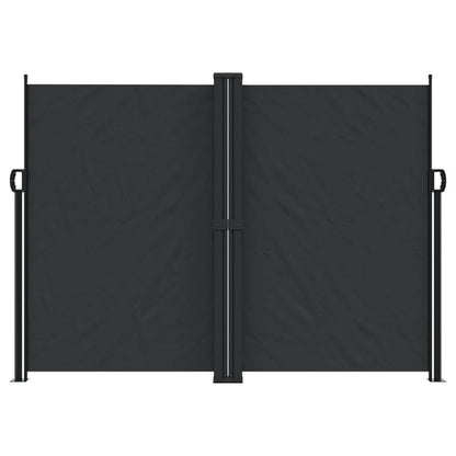 Tenda da Sole Laterale Retrattile Nera 180x600 cm